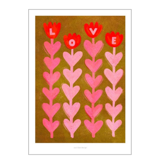 Poster klein JCD: Love flowers