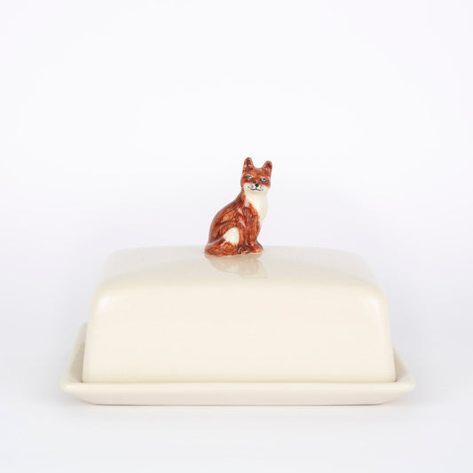 Quail Fox Butter Dish