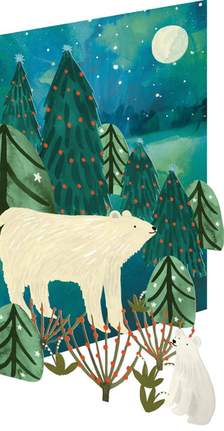 Roger la Borde Lasercut Karte "Winter Bears"