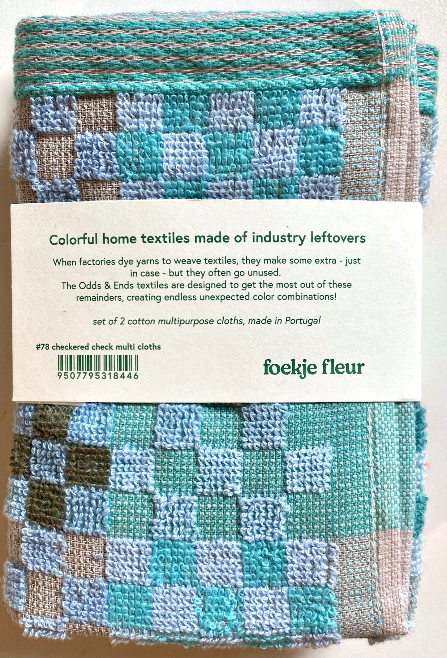 foekje fleur Multi Cloth Duo "#78 checkered check"