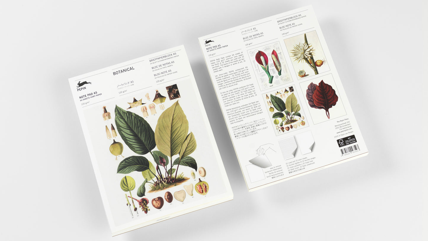 Pep. Note Pad A5 Botanical