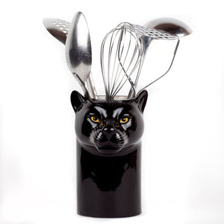 Quail Keramik Panther Utensilientopf