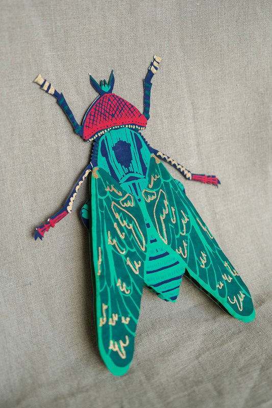 East End Press - Blaue Flaschen-Grußkarte