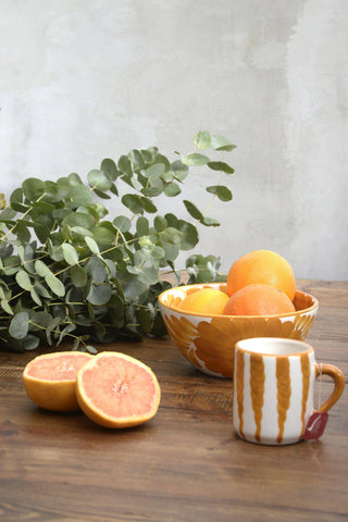 Really Nice Things - Set aus 2 handgefertigten gelben Keramiktassen