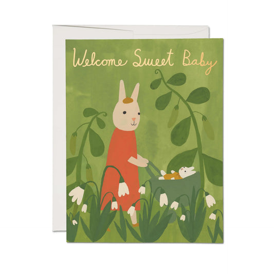 Red Cap Karte "Welcome Sweet Baby"