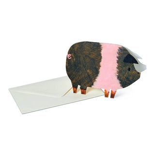 Karte Gestreiftes Schwein von Mortlake Papers mit Umschlag
