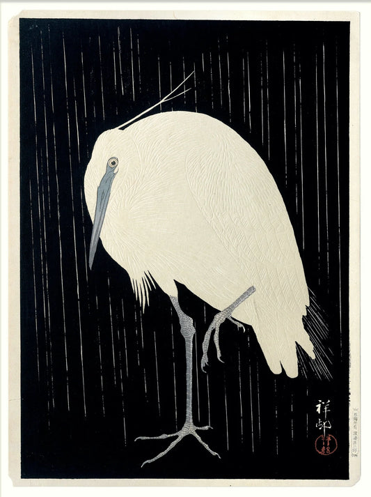 Dyb. "Crane on Black"