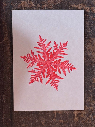 Felix Flesche Grußkarte "Schneeflocke Orange"