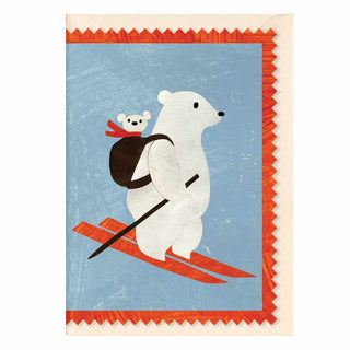 Eisbär-Weihnachtskarte von Mortlake Papers mit Umschlag