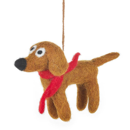 Felt So Good - Handgefertigte Filzdekoration „Jasper the Dog“ zum Aufhängen