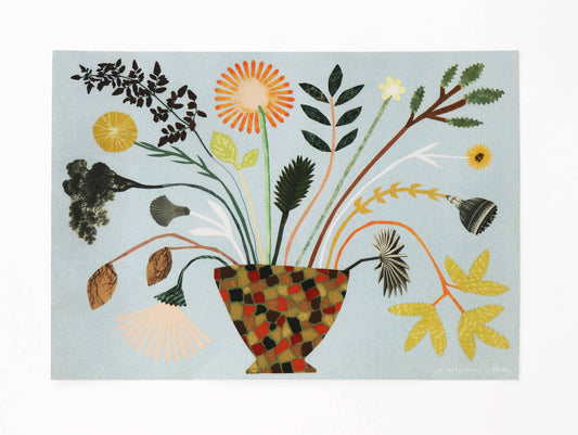 Hadley - Blumenstrauß-Print in Blau