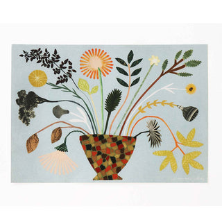 Hadley - Blumenstrauß-Print in Blau