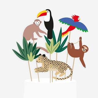 My Little Day - Jungle-Tierkuchen-Dekofiguren