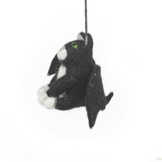 Felt So Good - Handgefertigte Batty Catty Halloween-Dekoration aus Filz zum Aufhängen