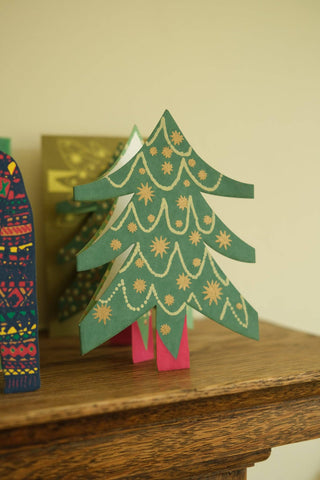 East End Press - Weihnachtsbaum-Ziehharmonikakarte