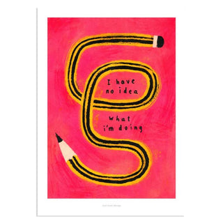 Poster klein JCD: I have no idea Pencil