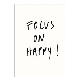 Helen B Poster A4 "Focus on happy"