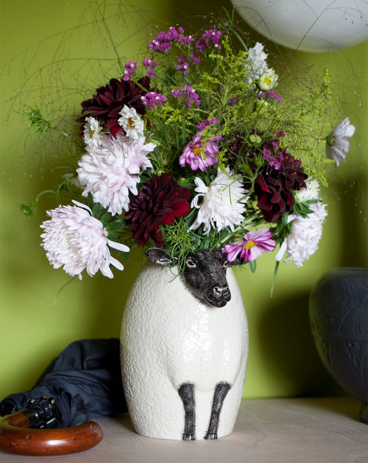 Quail Keramik Suffolk-Schaf Blumen Vase