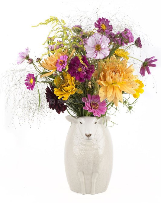 Quail Keramik Suffolk-Schaf (weiß) Blumen Vase