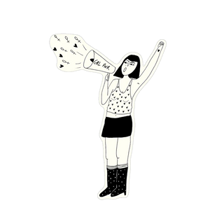 Helen B Vinylsticker power to all women