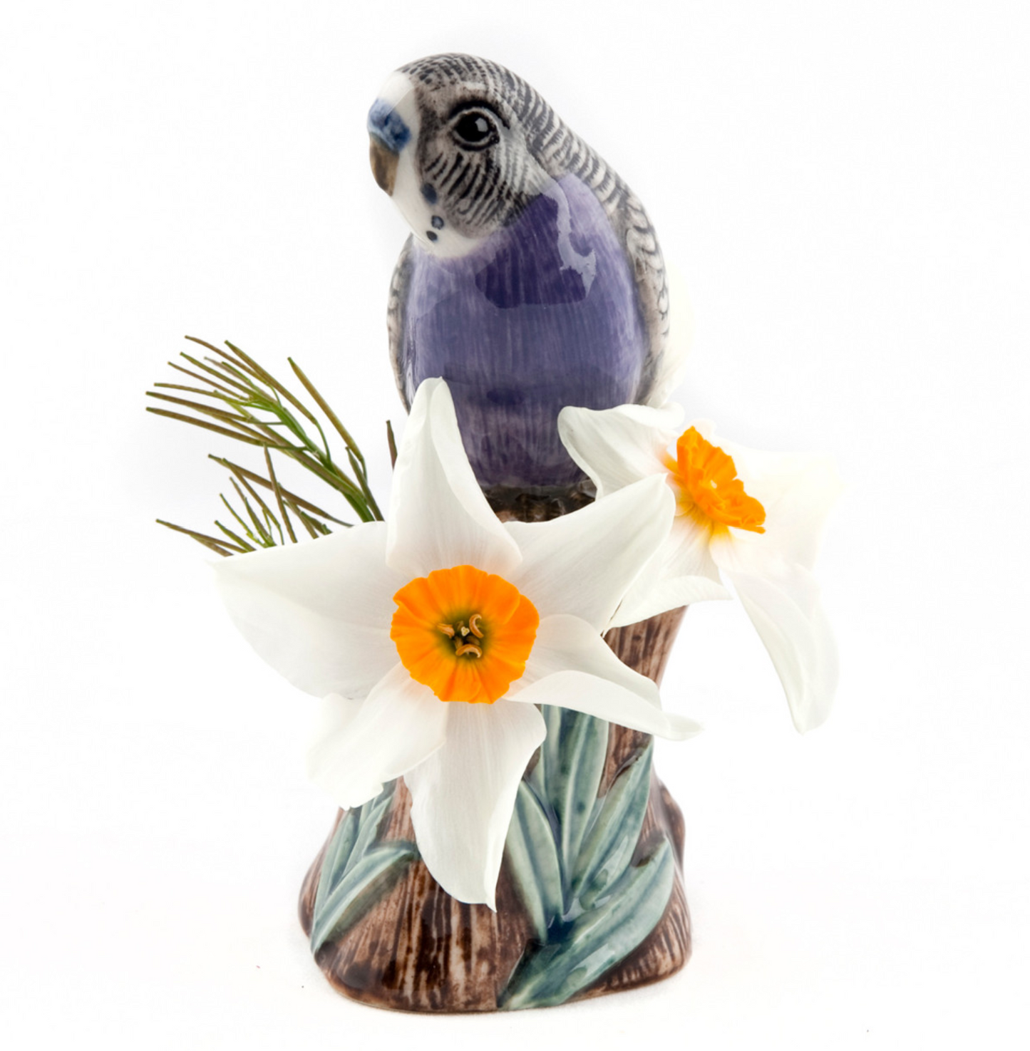 Quail Keramik Wellensittich violett Mini-Vase