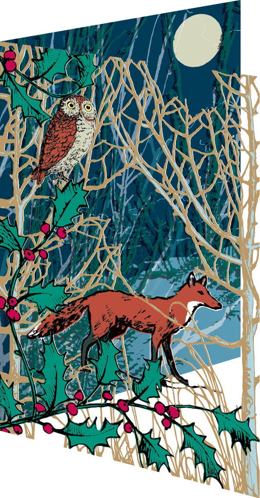 Roger la Borde Lasercut Karte "Winter's Tale Fox"