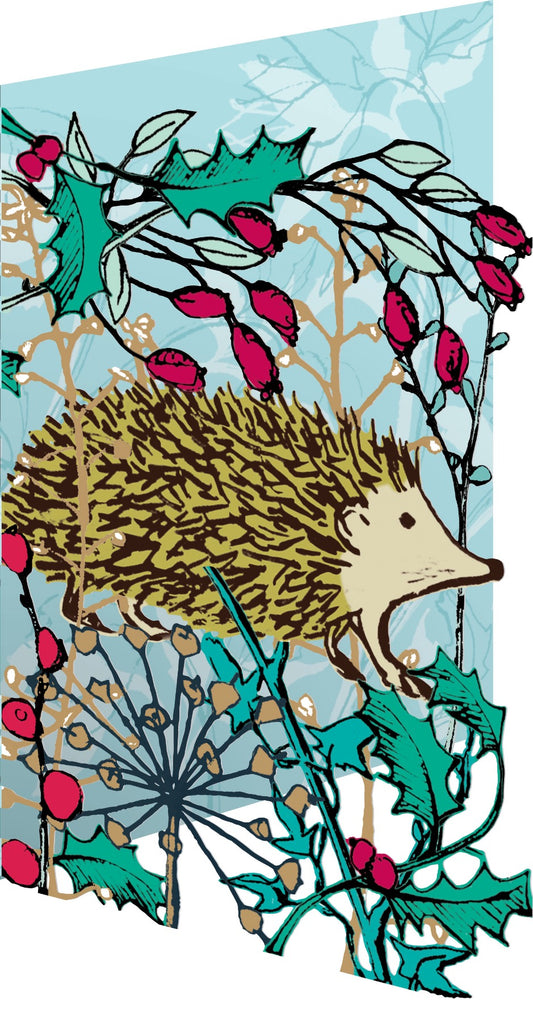 Roger la Borde Lasercut Karte "Winter's Tale Hedgehog"