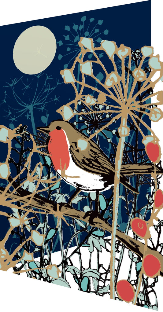 Roger la Borde Lasercut Karte "Winter's Tale Robin"