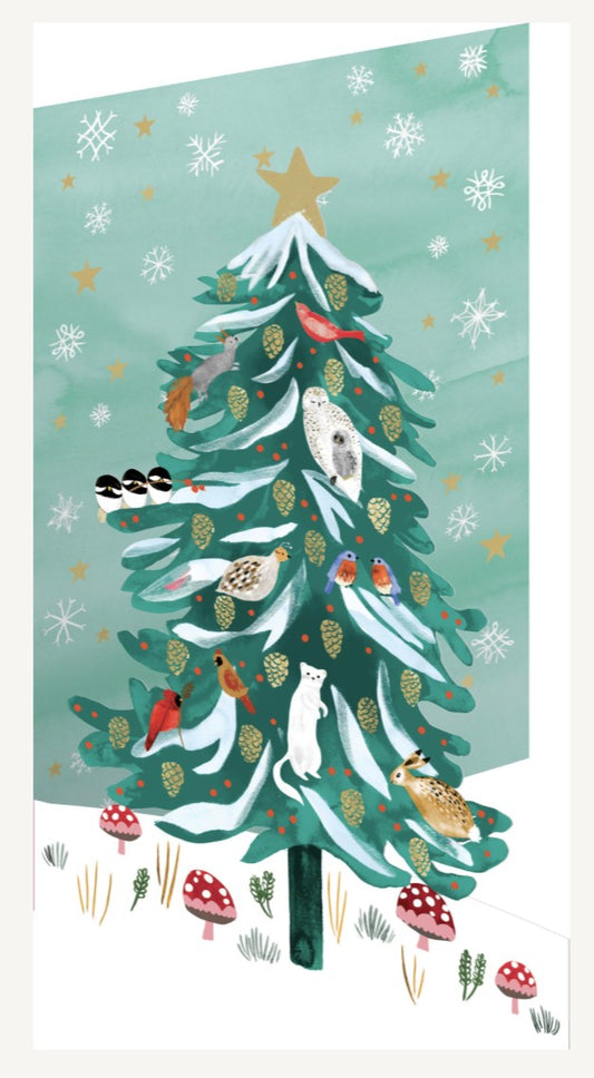 Roger la Borde Lasercut Karte "Christmas Conifer"