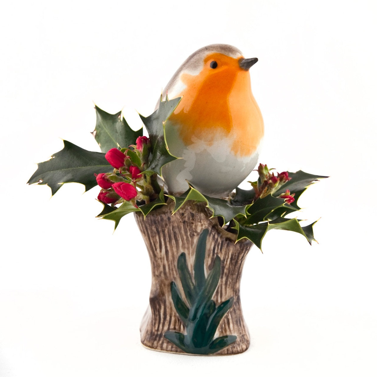 Quail Keramik Rotkehlchen Mini-Vase