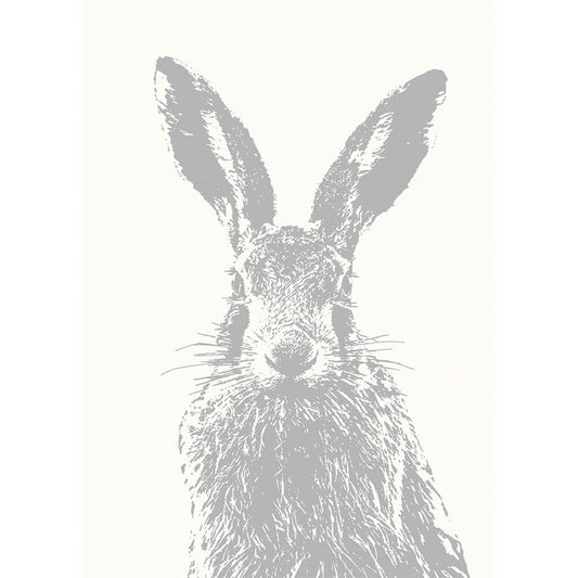 Froh. Karte Hase grau